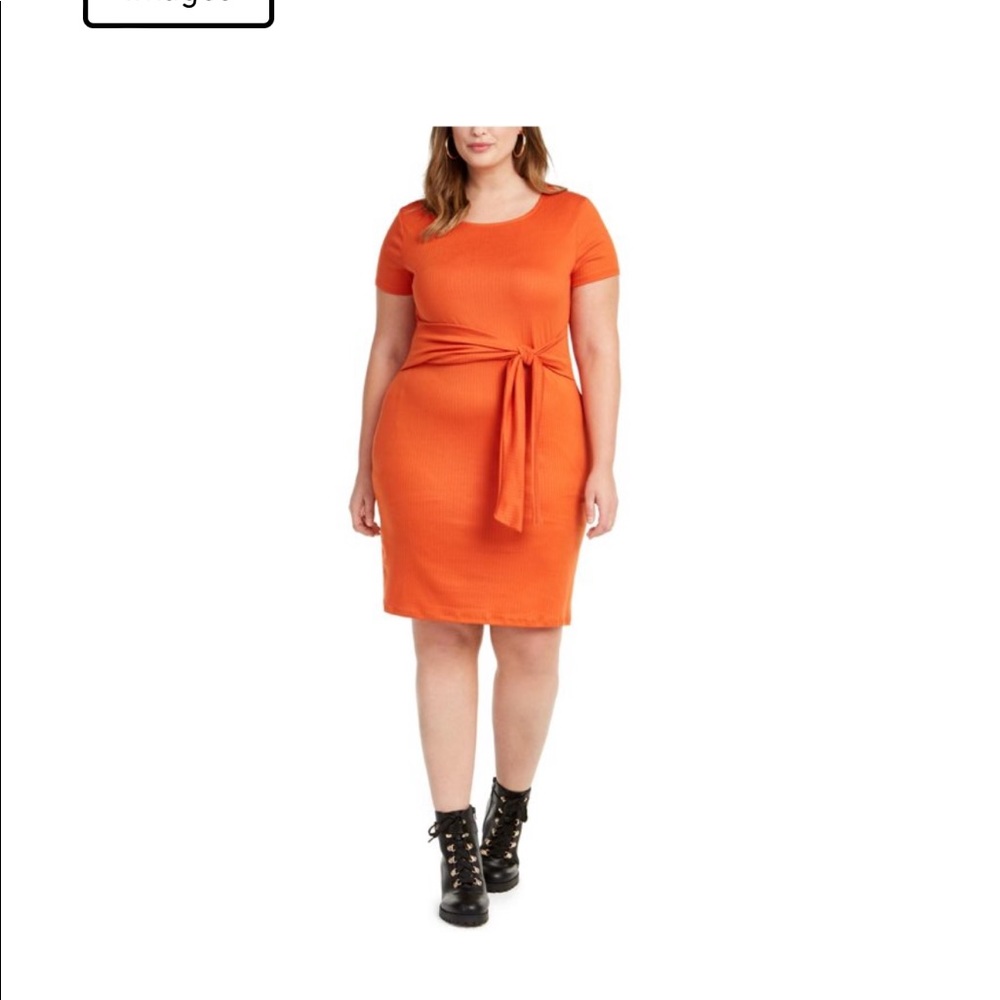 Planet Gold Short Sleeve Knit Bodycon Dress